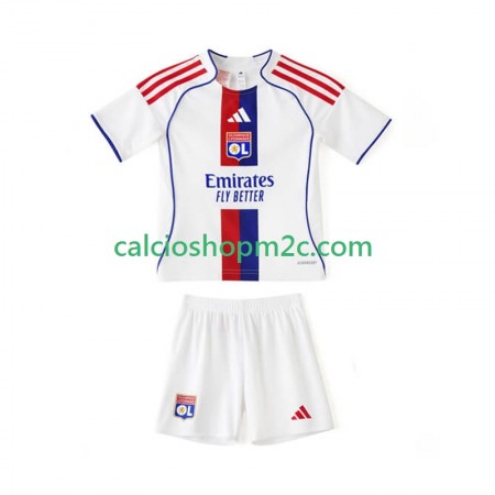 Olympique Lyonnais Bambino Maglia Prima 2025/2026 Manica Corta